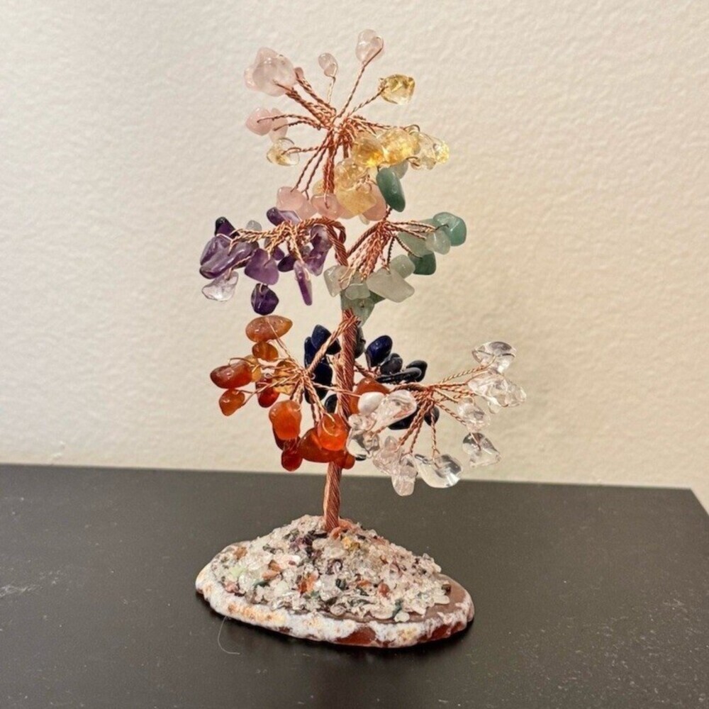 Healing Crystals Tree/Bonsai Tree Home Decor, Room Decor, Office Desk, Spiritual